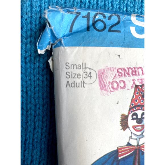 Simplicity 7162 adult clown jester pantomime costume size small 34 - Picture 2 of 6